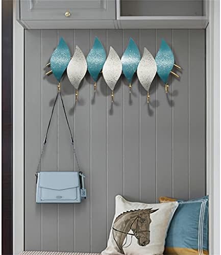 Декоративна кука QUUL, Стенни закачалка за палта и шапки, Закачалка за ключове в Хола в Европейски Стил, Метални стенни закачалка за врати на верандата (Цвят: синьо размер: малка)