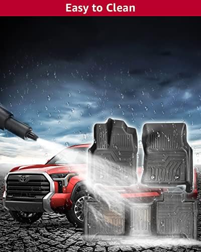Подложки RefitEco за Toyota Tundra 2022 2023 Аксесоари за интериора CrewMax Лигавицата на Преден и 2-ри ред Всепогодная Защита на Седалки Защита пол