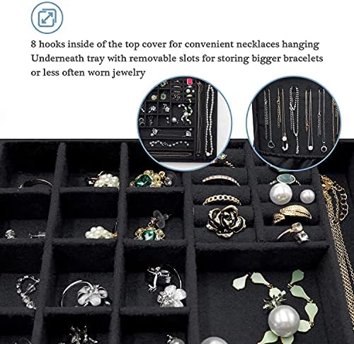 ProCase Jewelry Display Титуляр За Съхранение на Бижута в Комплект с 6 Слоя Голяма Кутия-Организатор на Бижута
