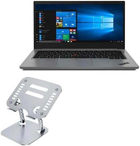Поставяне и монтиране на BoxWave за Lenovo ThinkPad E14 Gen 1 (14 инча) (Поставяне и монтиране на BoxWave) - Представител поставка за лаптоп VersaView, Ергономична Регулируема Метална поставка за лаптоп - Сребрист металик
