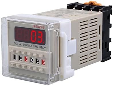 Контролер реле време TINTAG точност ръководят брояч Dh48j-11a Дигитален дисплей Електронен брояч Dh48j-a Памет изключване на реле (Размер: ACDC12V)
