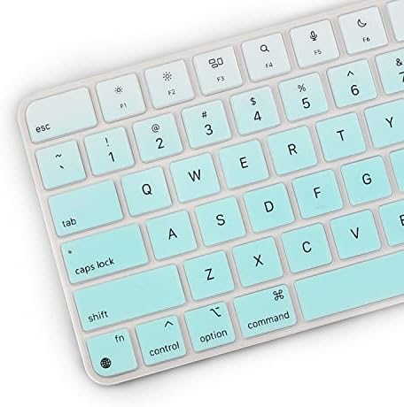Корица клавиатура за Apple Magic с Touch Keyboard ID или без него /iMac 24 Touch ID Модели A2449 A2450 (без клавиатурата), аксесоари за клавиатура с чип iMac Magic M1 (постепенен светло синьо)