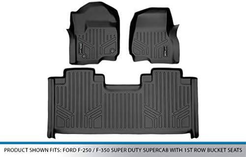 Комплект подови изтривалки MAXLINER 2 броя, черна за Ford F-250/F-350 Super Duty SuperCab 2017-2021 г. освобождаване от ковшеобразными седалки на 1-ри ред
