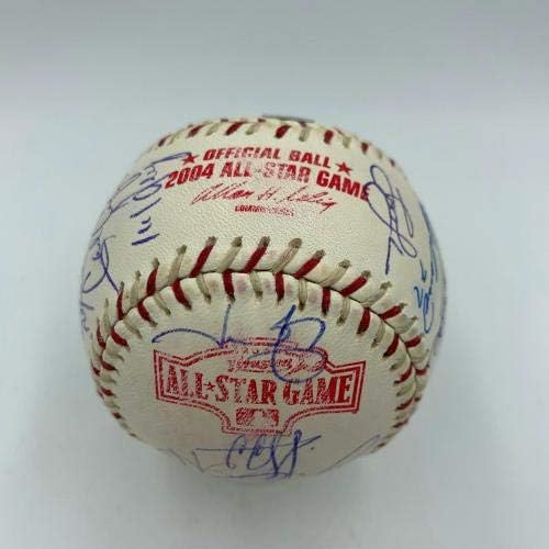 Дерек Джитър Мариано Ривера Ичиро Подписа Договор за Мач на звездите бейзбол 2004 МЕЙДЖЪР лийг бейзбол - Бейзболни топки с автографи