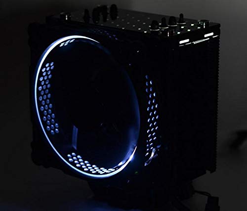 Fevas Jonsbo CR-201 КОМПЮТРИ Компютърен процесор 12 см 4 Топлинни тръби Pwm 4 Pin heatpipe Охладител Охладител Охладител Led Fan Подкрепа LGA775 115x A M D - (Цвят: бял)