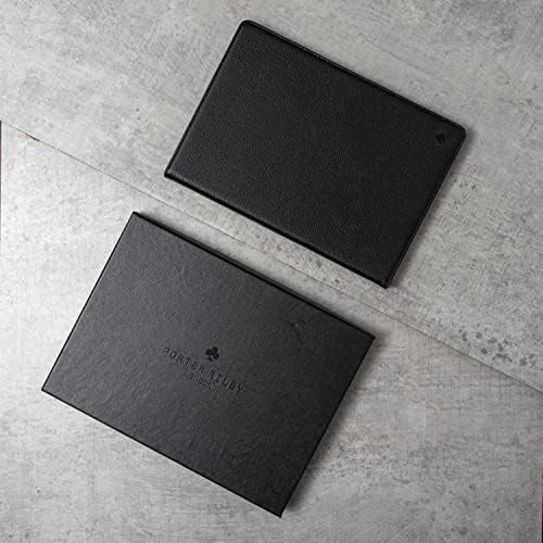 Porter Riley - Кожен калъф за iPad Air 5-ти и 4-ти поколения 10,9освобождаването на 2022/20. Поставка / Калъф /Панти калъф от естествена кожа премиум-клас (чисто черен)