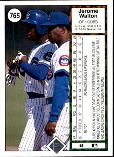 1989 Горната палуба №765 Бейзболна картичка Джером Уолтън Чикаго Къбс МЕЙДЖЪР лийг бейзбол (RC - карта на начинаещ) NM-MT