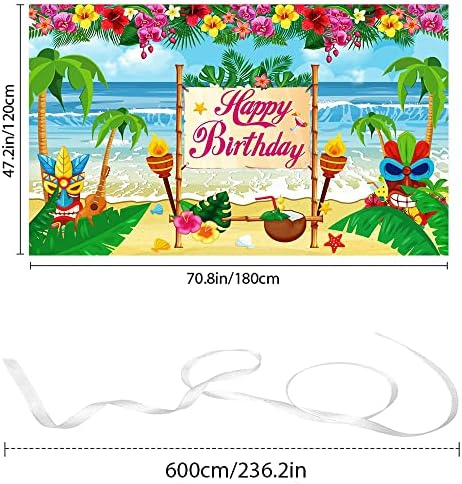 Аксесоари за Декорация на Хавайски парти Aloha Хавайски Фон за парти Luau Хавайски Летен Плажен Банер за Парти в чест на рождения Ден на Алоха Luau Аксесоари Подпори за Фо