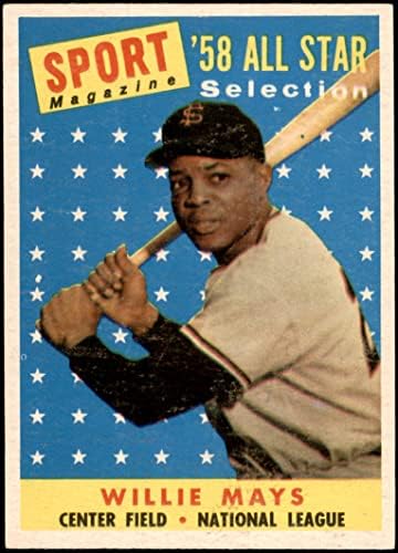 1958 Topps 486 All-Star Сан Франциско Джайентс Уили Мейс (Бейзболна картичка) EX/MT Джайънтс