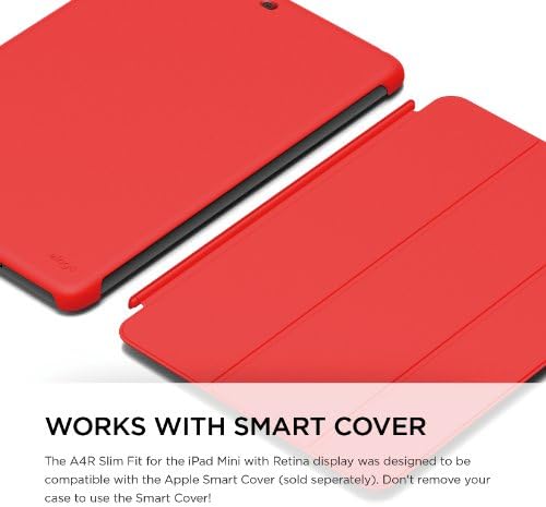 Калъф за iPad Mini 3, тънък калъф elago® A4R за iPad Mini и Mini 3 (мек на допир червен)