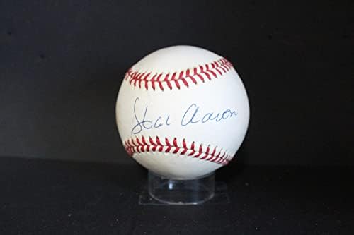 Ханк Аарон Подписа Бейзболен Автограф Auto PSA/DNA AM13381 - Бейзболни топки С Автографи