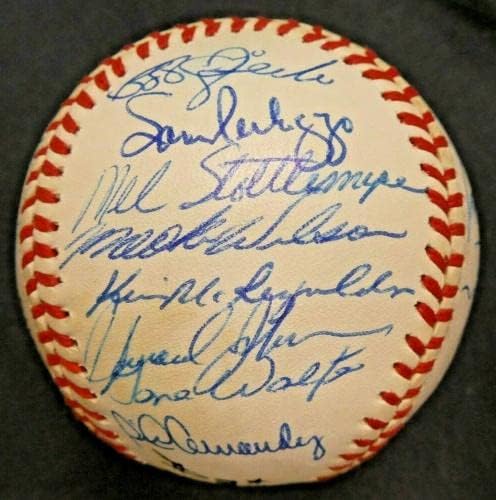 1987 Екипът на Метс Подписа Бейзбол 29 Подписи Официален представител на Барт Джамати NL Baseball - Бейзболни топки с автографи
