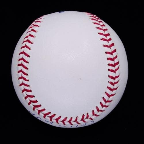 Ърни Банкс 58 59 MVP Подписано Споразумение OML Baseball JSA COA с автограф W96063 - Бейзболни топки с автографи
