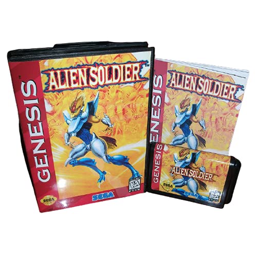 Калъф Aditi Alien Soldier САЩ с кутия и ръководството за игралната конзола MegaDrive 16 bit MD Card (Японски калъф)