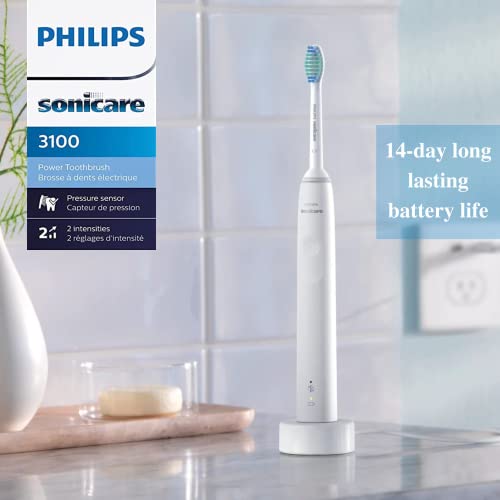 Четка за зъби Philips Sonicare Power, Акумулаторна Електрическа четка за Зъби с Датчик за налягане, Бяла