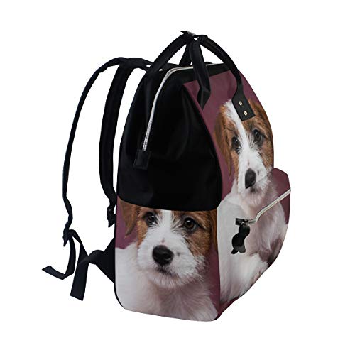 Чанта за Памперси ColourLife, Раница За кучета от Породата Джак-Ръсел-Териер, Кестеняво-Червен Случайни Раница, Многофункционални Чанти За Памперси