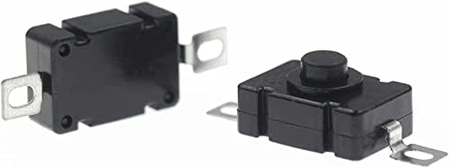 Berrysun Микропереключатель 100 бр./лот 18 *12 мм KAN Преминете фенерче 1.5 A 250VAC самостоятелно блокиране на бутон превключвател тип Кръпка 2P-ВКЛ.-Изкл Малки ключове KAN-28 (Цвят: OneColor)