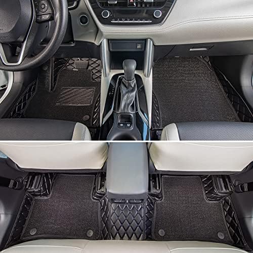 Двуслойни Постелки за Toyota Corolla Cross 2022-2023 (Пълен комплект) Подложка за багажника Задните Товари Втулки 7DEEKEI (2 слоя), при всякакви метеорологични условия-Мини Аксесоари 2022 2023