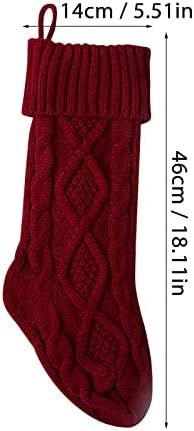 Чорапи За Вътрешно Камината, Коледни Коледни Възли Чорапи Класически Коледни Чорапи, Коледни Знак