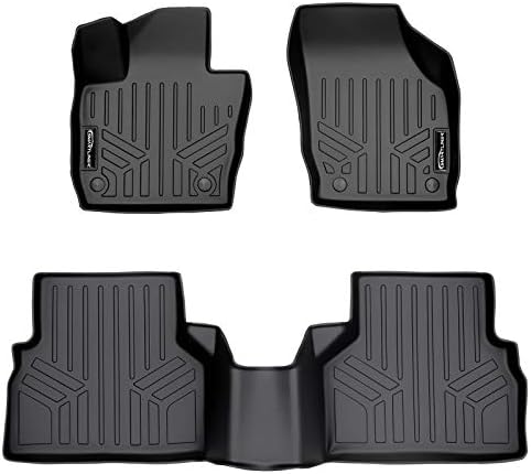 Подови Постелки SMARTLINER Custom Fit 2-Ред комплект Обшивки Черен за Audi Q3 2015-2018 година на Издаване - Всички модели