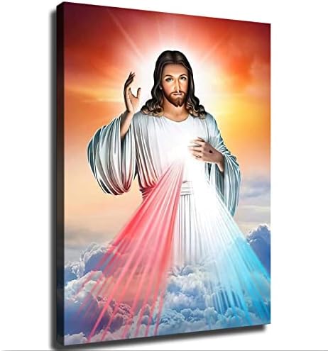 Плакат на Свещеното сърце на Исус и Естетика, Стенно Художествено Изображение, Принт, Модерни Постери за декор на Семейната спалня и Офис (Без рамка, 16 × 24 инча)