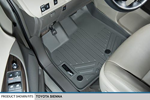 SMARTLINER Специално Подбрани Подови Постелки 3-Вграден комплект Обшивки Сив цвят са Само за пътниците от модели на Toyota Sienna 8 2013-2019 година на Издаване