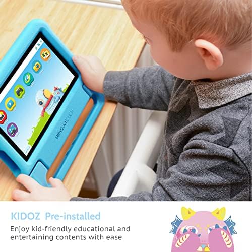 Детски таблет Dragon Touch KidzPad Y88X 7, 32 GB памет, 7-инчови таблети на Android за деца, Родителски контрол, Вградени детско приложение, защитен калъф, презрамка и стилус, само Wi-Fi