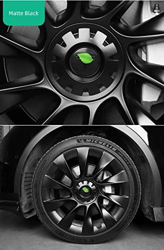 LUCKEASY за Tesla, Модел Y 20 инча Външни Автоаксесоари Модификация Централна капачки на главините на колелата на Автомобила ABS Шапки (черен Мат)