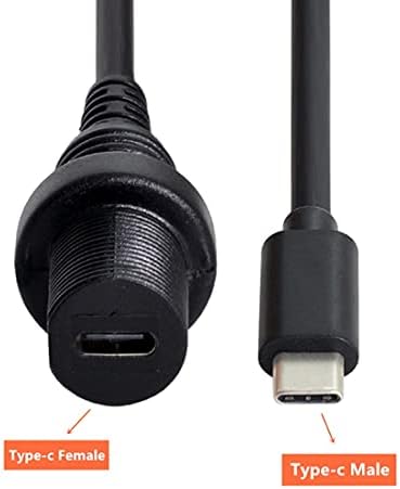CY USB C Водоустойчив Кабел, USB 3.1 Type C за мъже и Жени, удължителен кабел за пренос на данни, Прахоустойчив, Водоустойчив Кабел за Определяне на Винт
