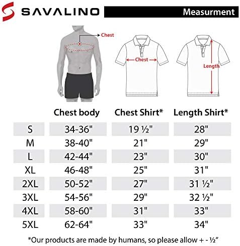Мъжки ризи Поло SAVALINO Материал Абсорбира потта и изсъхва бързо, Размер S-5XL...