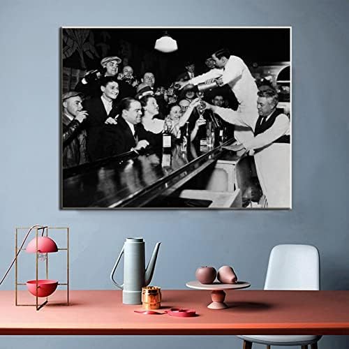 Плакати, Снимки на Забраната Реколта Празнува Края на забраната с черно-Бели Стената Рисунки върху Платно, Картини за вашия интериор на Хола Спални 24x32 инча (60x80 см), Без рамка