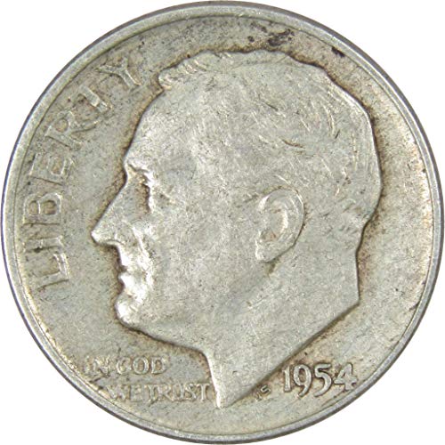 1954 D Roosevelt Dime AG ЗА Добра от 90% от Сребърна монета на САЩ 10в, са подбрани