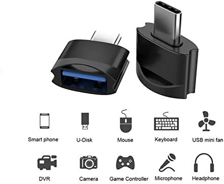 USB Адаптер C за свързване към USB конектора (2 опаковки), който е съвместим с вашите T-Mobile Revvlry Плюс за OTG със зарядно устройство Type-C. Използвайте с устройства разширения, като например клавиатура, мишка,