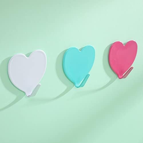 DFHH Hook up 10 бр./компл. Метални Куки за закачалки от Вискоза във формата на сърце, Закачалки, Без маркировка, Ключови Декоративни Куки за домашни Ястия (Цвят: бял)