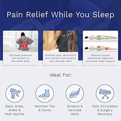 Патентована въздушна възглавница за краката Knee-T Memory Foam за подкрепа на гърба - най-Добрата възглавница за странично сън за облекчаване на болки в гърба, бедрото и ишиас, Въздушни възглавници (Be Cool с бамбук,