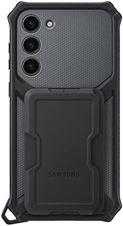 Здрав калъф за телефон SAMSUNG Galaxy S23 +, Сверхпрочный Защитен калъф с платформа за притежателя на картата с памет, Каишка за китката, Подвижни Аксесоари, Версията за САЩ, EF-RS916CBEGUS, Titan