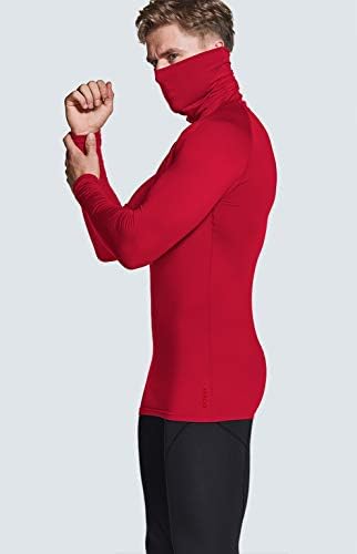 ATHLIO 2 или 3 Опаковки Мъжки Минерални Компрессионных Блузи с дълъг ръкав, Основен Слой Костенурка / Оформлението на Зимните Спортове, Риза За Активно Бягане