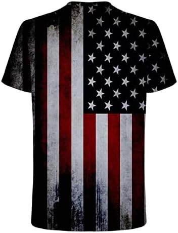 Тениска с Американския Ден на Независимостта за Мъже, Къс Ръкав, Тениска с Изображение на Знаме, Свободна Патриотическая Блуза, Тънка Спортни Ризи Хипстерские