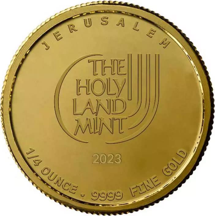 2023 Гълъб на мира PowerCoin 1/4 Златен медал на Израел 2023 0,25 Унции BU Диамант, Без да се прибягва