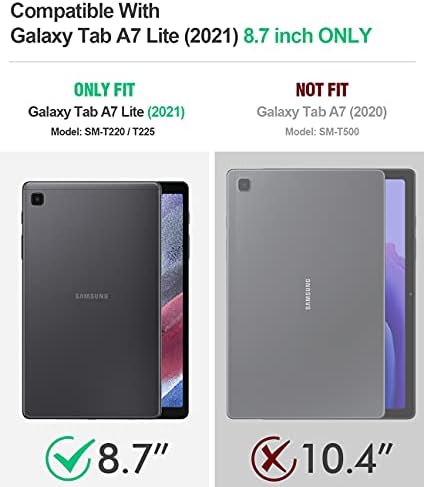Сверхпрочный калъф-за награда Poetic Explorer, предназначени за Samsung Galaxy Tab A7 Lite 8,7 инча (SM-T220/T225/T227), Двуслойни Здрав Защитен калъф-поставка за защита от падане, черен