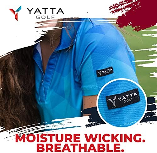 Жена топка за голф YATTA GOLF - Женски ризи от Премиум-клас, устойчиви на бръчки, влагоотводящие и с V-образно деколте