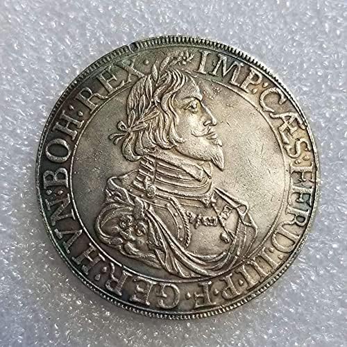 Старинни Занаяти 1642 Немски Сребърен Долар Юан Монета С Голяма Глава Възпоменателна Монета 1954