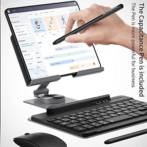 КОРПОРАТИВНА набор от каботажните Z Fold 4, Сгъваема поставка за таблет и телефон със завъртане на 360 °, [Bluetooth клавиатура + Сгъваема растягивающаяся поставка + безжична мишка + емкостная дръжка] е Подходящ за
