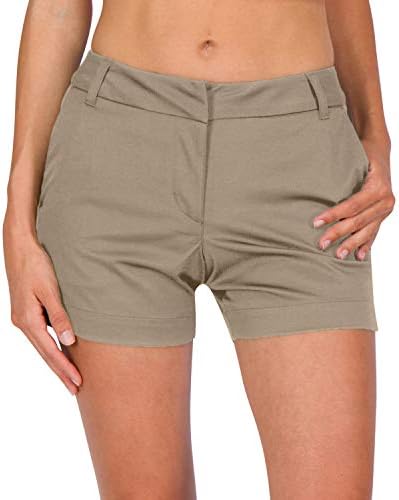 Дамски къси панталони за голф Three Sixty Six с вътрешен шев 4 ½ инча - бързо съхнещи активни къси панталони с джобове, Спортни и дишащи