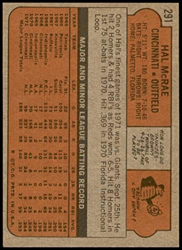 1972 Topps 291 Хал Macrae Синсинати Редс (Бейзболна картичка) EX/MT Maya