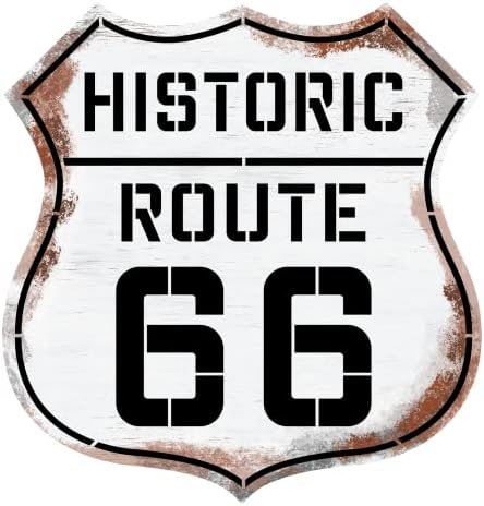 Шаблони за надписи историческия route 66 от StudioR12 - Изберете размер - Произведено в САЩ - Занаяти и бои със собствените си ръце Реколта дървена табела за гараж в игралнат