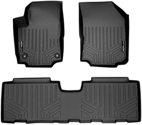 Подложки SMARTLINER Custom Fit За пода на 2-ред комплект обшивки Черен Съвместима с Chevrolet Equinox 2018-2022 година на издаване