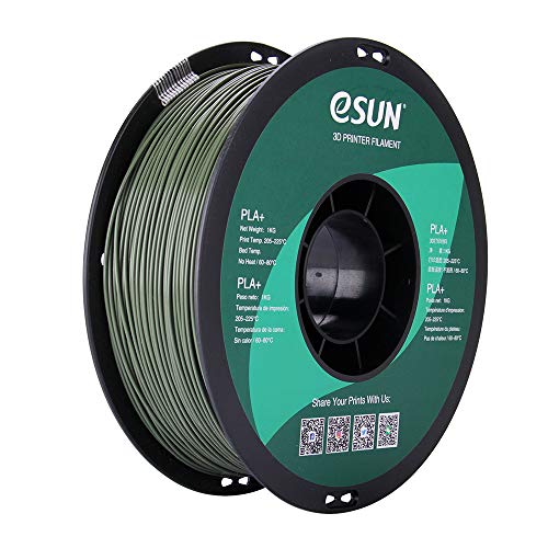 Конци за 3D-принтер eSUN PLA PRO (PLA +), Точност +/- 0,03 мм, Бобини с тегло 1 кг, 1,75 мм, Маслинено-зелен