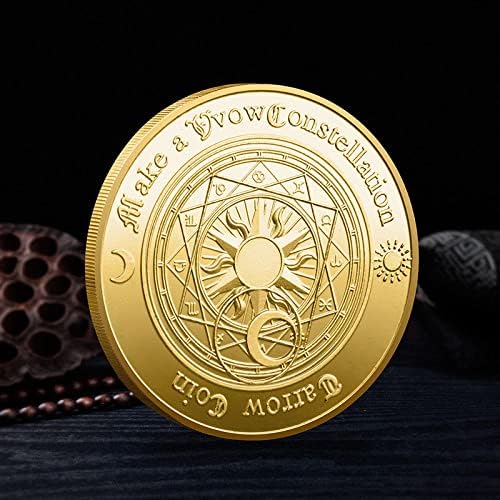 Възпоменателна Монета Американската Златна Колекция Желания с Предпазен Ръкав Декоративна Монета Слънцето, Луната, Слънцето Щастливата Монета на фън шуй Монета Ж