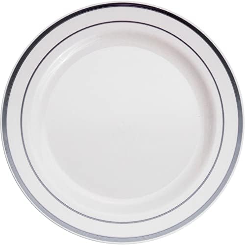 MICHAELS Bulk 12 опаковки: Кръгли кът чинии с тегло 10 карата (общо 120 броя) със сребърен цвят от Celebrate It™
